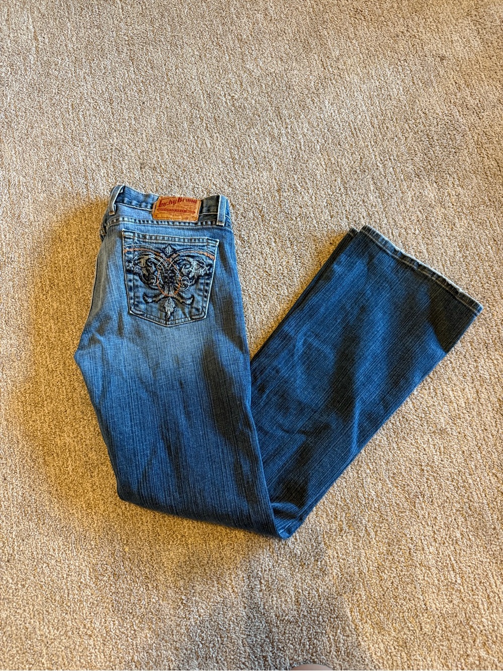Lucky Brand Y2K Embroidered Bootcut Jeans – Women’s Size 10/30 – Made in USA